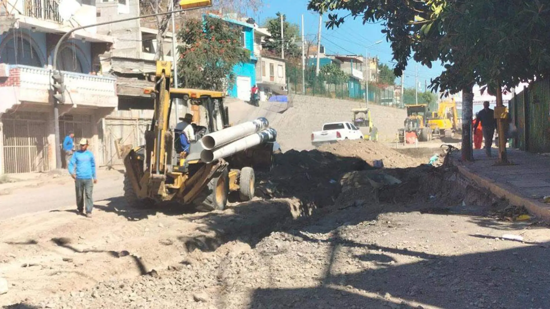 Los trabajos quedaron pausados por el hallazgo de vestigios